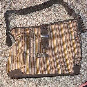 Sisters by Longaberger multi color Striped Brown and Tan  Bag